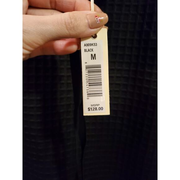 Max Studio Drawstring Cowl Neck Dress in Black - Picture 4 of 10